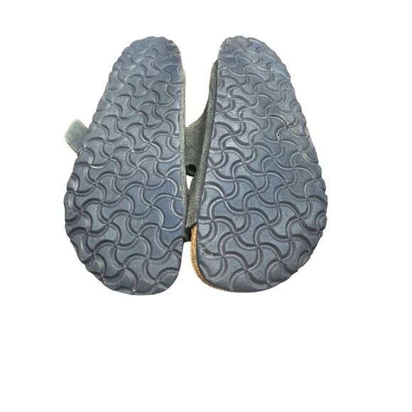 Birkenstock Germany Arizona Blue Suede Leather Slip On Slide Cork Sandal Size 38 - Picture 9 of 10